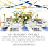 NICROLANDEE Navy Blue Party Decorations - 6 Rolls of Navy Blue Gold Ivory Crepe Paper Streamers for Wedding Birthday