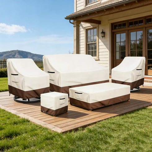 Exokugo 48L 28W 16H inches, Waterproof Patio Coffee Table Cover, Rectangular Outdoor Small Side Table Cover - Fits up