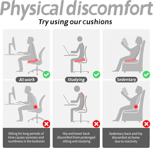 runfider Car Booster Thick Height Adjustable Seat Cushion with Breathable Mesh Cover, Portable Seat Cushion