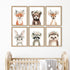 Baccone 8x10x6 Inch Woodland Animal Nursery Wall Art Decor Baby Girl Room Pictures Floral Crown Animal Canvas Wall Art