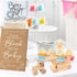 AryiHitt 141 Set 100 20 Pcs Baby Shower Game Sign Includes Decorative Square Signs DIY Blank Wooden Blocks Paint