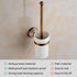 Toilet Brush with Holder for Bathroom, Antique Bronze Wall Mounted Hardware Accessories, Porcelain Design