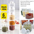 6pcs Spice Jars, Stackable Plastic Spice Jar with Shaker Lids Clear Dredge Spice Shaker Seasoning Containers for Storing Spice, Salt, Pepper and Seasoning Powders by Cyrank