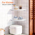 7inch Gieanoo White Corner Wall Shelf Solid Oak Wood Floating Corner Shelf with Wire Hole Corner Wall Storage Display