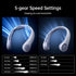 JISULIFE Upgraded Portable Neck Fan, Hands-Free Personal Fan with 5 Speed Gears, 3900 mAh Rechargeable