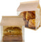 BIUBIU Large Bread Bags for Homemade Bread, Sourdough Bakery Bags with Window, 25ct Brown Kraft Paper