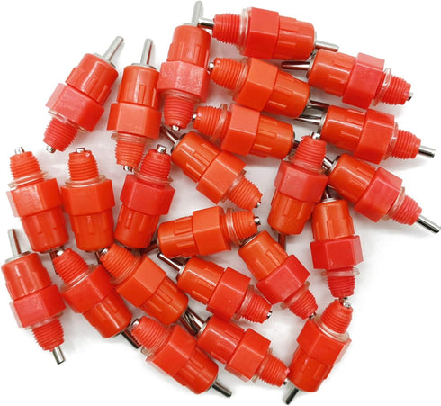 TIHOOD 30PCS Automatic Chicken Water Nipple Drinker Feeders Poultry Hen Screw Style