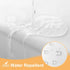 River Dream White Fabric Shower Curtain, 71x74 inches with Sheer Window, Water Repellent, No Liner Needed