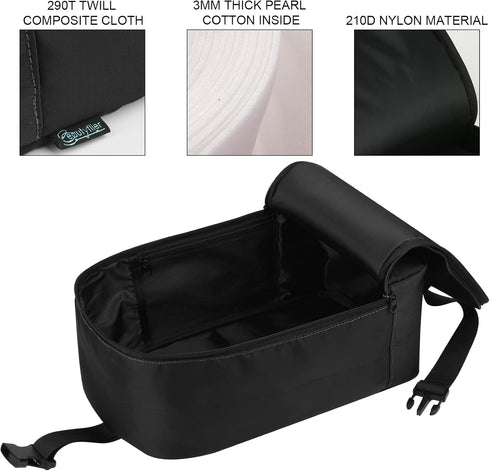 Beautyflier Travel Steamer Bag for Conair Clothes Steamer Storage, Portable Steamer Carrying Case Handheld Steamer Holder Iron Case Organizer with Hanging Buckle Strap (Black)