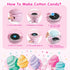 Cotton Candy Machine - Mini Vintage Candy Maker for Kids, Pink, Includes 25 Cotton Candy Sticks & Sugar Scoop