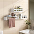 16.5 Inch Set 3 Floating Wall Nursery Book Shelves for Bedrooms Kids White Wooden Baby Book Shelf for Kids Rooms