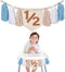 Dokuna Half Birthday High Chair Banner - Boys 1/2 Half Birthday Party Decorations