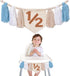 Dokuna Half Birthday High Chair Banner - Boys 1/2 Half Birthday Party Decorations