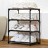 OLYREO Closet 4 Closet Stackable Small Shoe Rack for Tier, Sturdy Shoe Rack Organizer for Front Door Entrance