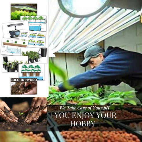 10 Standard Hydroponics pH Up and Down Kit - Ounce Bottle pH Adjuster for Hydroponic Systems, Coco Coir Even Soil.