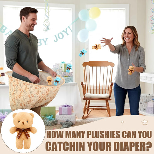 VioraWhite 22 Pcs Funny Bear Baby Shower Diapers Games Activities Fun Bridal Shower Games How Many Plushies Can You