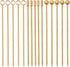 I-MART 15 Pack Stainless Steel Cocktail Picks, Reusable Metal Garnish Sticks for Drinks, Appetizers, 4.25 Inch (Gold)