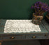 White Handmade Crochet Cotton Table Runner, Lace Doilies, Rectangle Dresser Scarves, 16 by 24 Inches