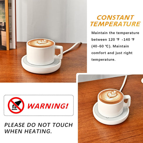 2PCS ASAWASA Smart Candle Warmer for Large Jar, Coffee Mug Warmers, with Gravity Switch Auto Shut-On/Off, Safely