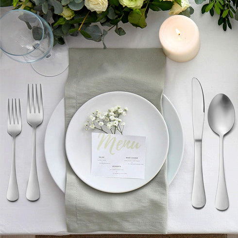 LIANYU 20 Piece Silverware Set - Matte Silverware Flatware Set for 4 - Stainless Steel Kitchen Utensils