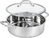 MyLifeUNIT Shabu Shabu Pot, 4.5 Qt 304 Stainless Steel Hot Pot with Divider, 11.8 Inches Soup Cookware