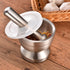 Sets 18/8 Bekith Mortar and Pestle Brushed Stainless Steel Spice Grinder Pill Crusher Molcajete Herb Bowl