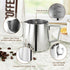 HULISEN 6.8oz/200ml Stainless Steel Milk Frothing Pitcher - Small Steaming Cup for Espresso Machine, Latte Art Pour