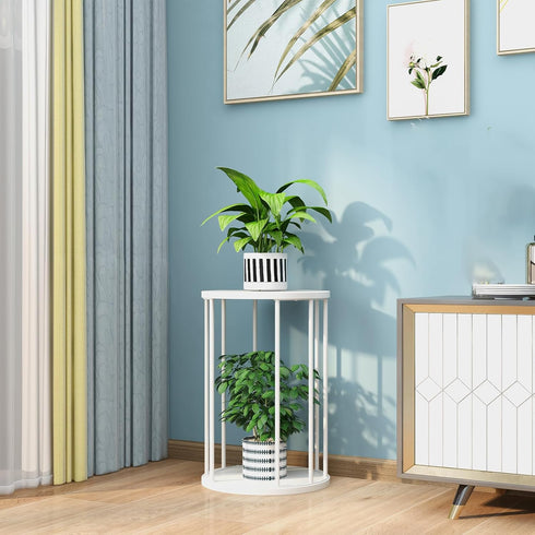 Room,Bedroom(White,18In) Plant Stand Indoor,small plant stool,Flower Pot Corner stand holder,Mid Century Heavy Duty