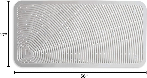 36"x17", Munchkin Soft Spot Baby Bath Mat for Tub, Cushioned Bathtub Mat for Toddlers and Kids, Grey