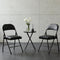Simple Deluxe 2 Pack Portable Padded Folding Chairs, Leather Upholstered Seat Pad
