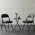 Simple Deluxe 2 Pack Portable Padded Folding Chairs, Leather Upholstered Seat Pad