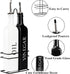 2 Pack Set 17oz Tebery Oil and Vinegar Dispenser with Caddy Holder, Black & White Olive Oil Dispenser Bottle, Cute
