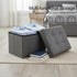 DIDIBIRD Room,Bedroom,Office,Dorm,287 lb Capacity,17x13x13in,Grey Storage Ottoman,Folding Ottomans with Storage,Linen