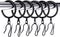 Hotop 30 Pcs Metal Drapery Curtain Rings - 0.98/1.26/1.65 inch Interior Diameter with 30 Pcs Drapery Pin Hooks (Black)