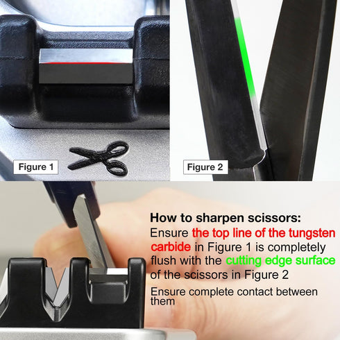 SHARPAL 191H Pocket Knife & Scissors Sharpener – Kitchen Chef Tool for Straight and Serrated Knives, Repairs and