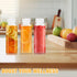 DODHEG 6 17 Pcs Ounce Plastic Juice Bottle, Bulk Beverage Containers, Drink Containers for Milk, Juice, Drinks Bottle
