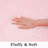 Super Fluffy Throw Rug for Bedroom, Modern Shag Pink Area Rug, Soft Plush Small Carpet for Kids and Teens