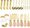 Charcuterie Board Accessories - 18 Pieces Spreader Knife Set with Wooden Handles for Parties