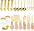 Charcuterie Board Accessories - 18 Pieces Spreader Knife Set with Wooden Handles for Parties