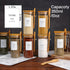 8 10 oz 148 Pcs Glass Containers with Bamboo Lids and Spoons - Sugar Container with Kitchen Pantry Spice Jar Labels