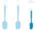 DI ORO Mini Spatula - Silicone Kitchen Scraper for Baking & Cooking, Heat-Resistant up to 600°F (Blue)