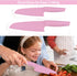 Nylon Knife for Nonstick Pans, 2 pcs Kitchen Knife, Safe for Kids, High Temperature Resistant up to 460°F (Pink)