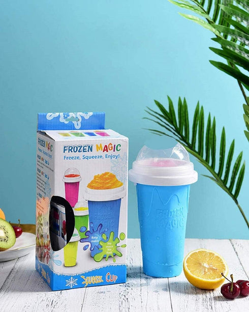 Slushie Maker Cup - Magic Quick Frozen Smoothies Cup, Double Layer Squeeze Cup for Homemade Ice Cream