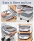 20-30 Lbs Rice Storage Container,Collapsible Food Storage Containers with Rolling Wheel Airtight Locking Lid,Flour