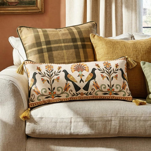 12 28 bilin gaier Brown Throw Pillow Covers in,Floral Farmhouse Birds Flower Pattern Linen Accent Pillows Cover