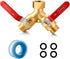 Garden Hose Splitter Full Flow Splitter No Restricted-Flow Connector Heavy Duty Brass