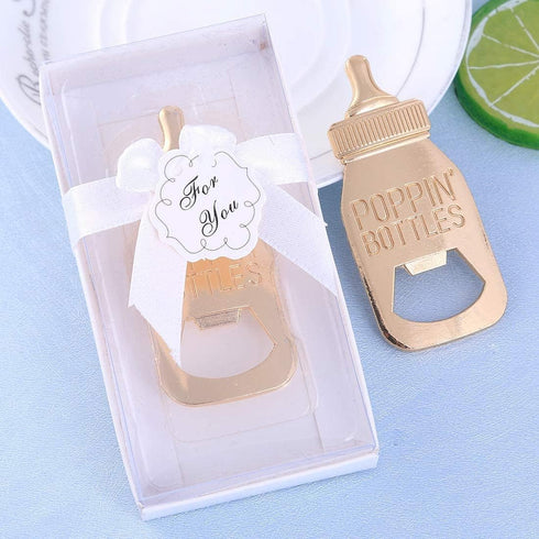 DAJAMAI 24 Pack Baby Bottle Openers for Baby Shower Favors, Bottle Openers Baby Shower Return Gifts for Guest, Rose