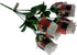 Patriotic Flowers Bouquet - 7 Stems Red White Blue, US Flag Decor for Memorial Day, 4th of July, Veterans Day