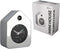 Fisura Travel Alarm Clock Chrome. Silent Analog Clock with Non-Ticking Mechanism, Small Original