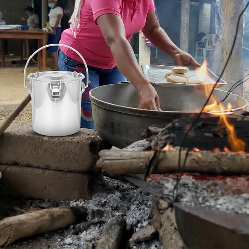 Healeved Stainless Steel Bar Bucket - Dog Water Pail, Beverage Tub, Ice Bucket, Kitchen Compost Bin